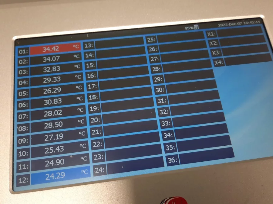 Temperature readout of a thermocouple system