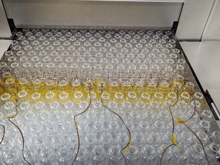 Thermocouples in a depyrogenation tunnel